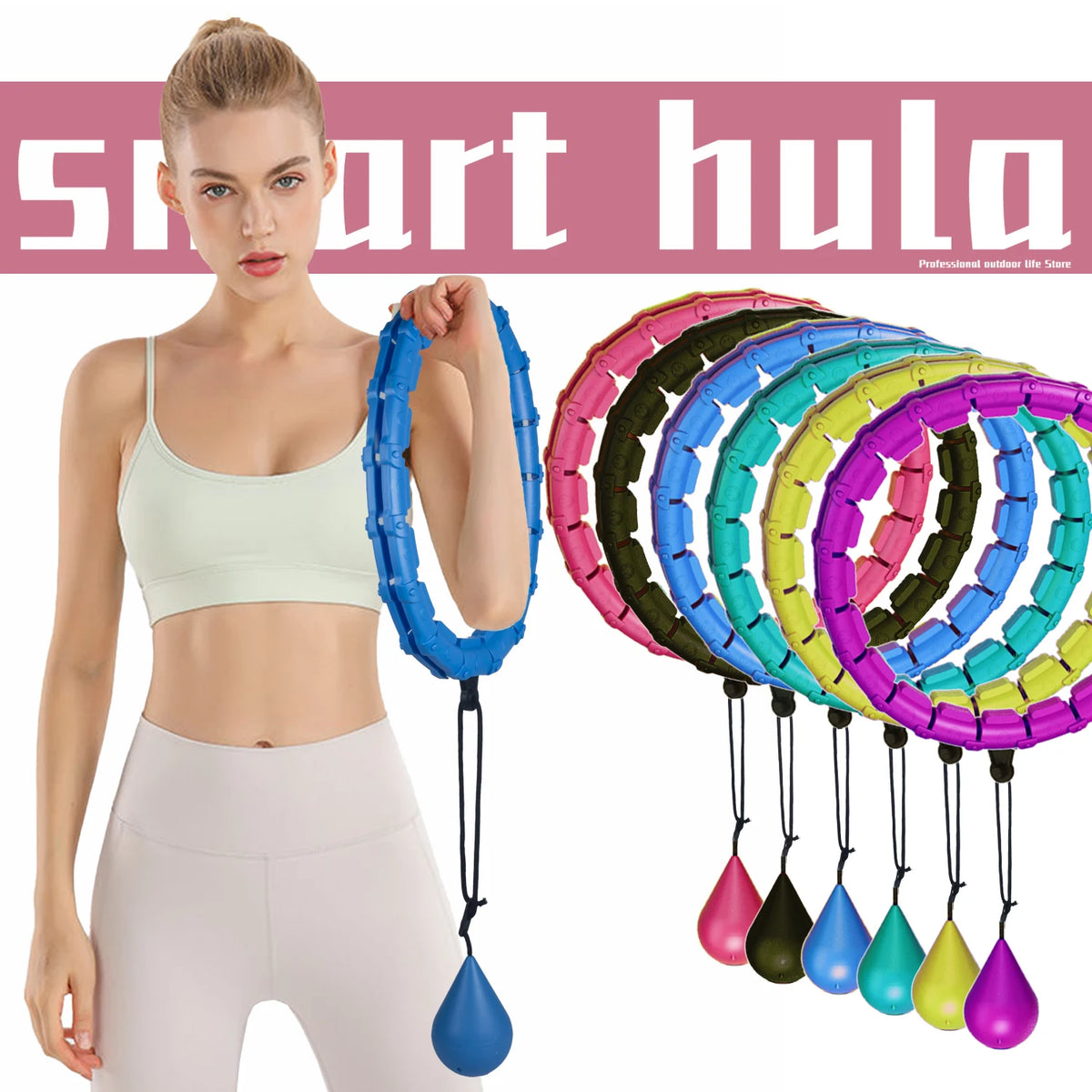 Section Adjustable Sport Hoops Abdominal Waist Exercise