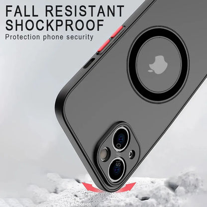 Luxury Matte Armor Magnetic For Magsafe Wireless Charge