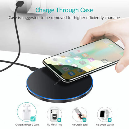 60W Fast Wireless Charger Pad for iPhone