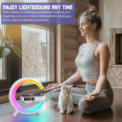Wireless Charger Pad Stand Speaker RGB