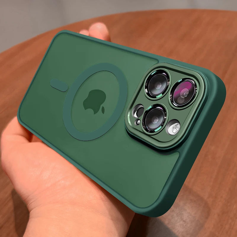 Magnetic Luxury Matte Translucent Armor Shockproof