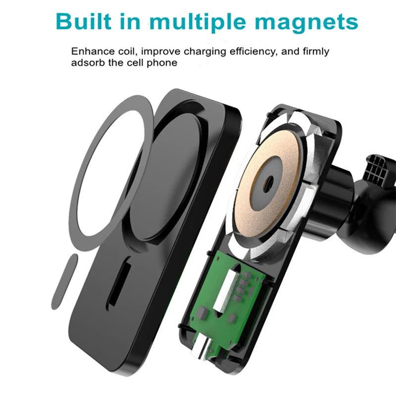 30W Magnetic Car Wireless Charger for Iphone