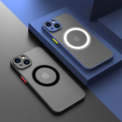 Luxury Matte Armor Magnetic For Magsafe Wireless Charge