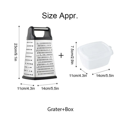 Four-side Box Grater Vegetable Slicer Tower-shaped