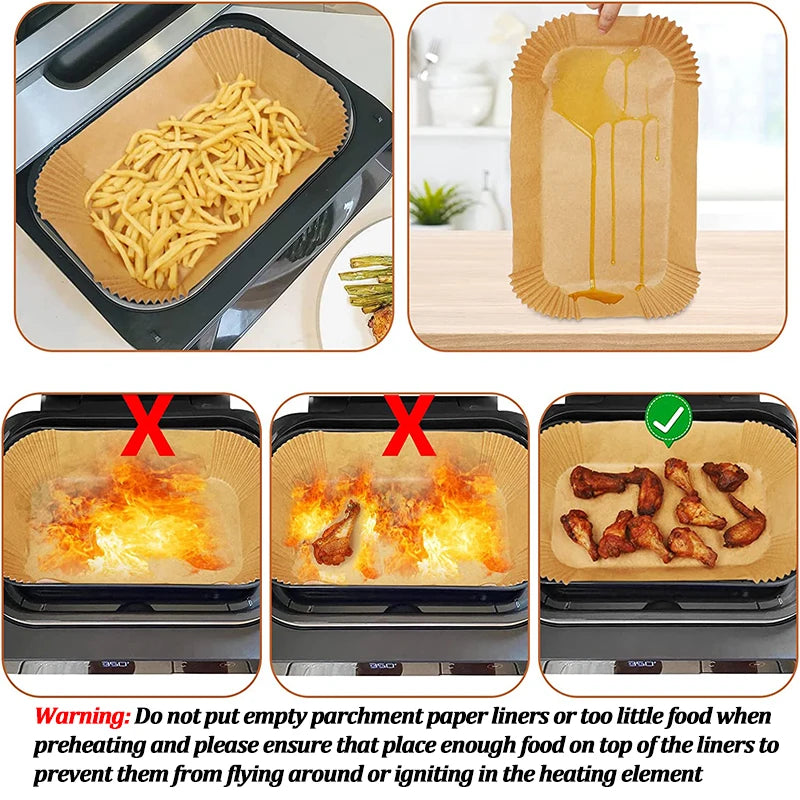 Disposable Air Fryer Paper Non-Stick Kitchen