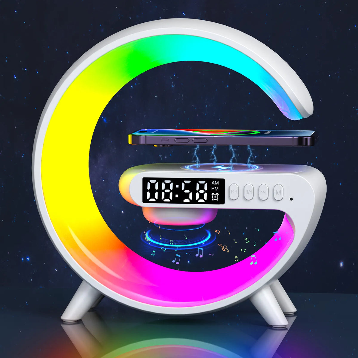 Wireless Charger Pad Stand Speaker RGB