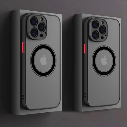 Luxury Matte Armor Magnetic For Magsafe Wireless Charge