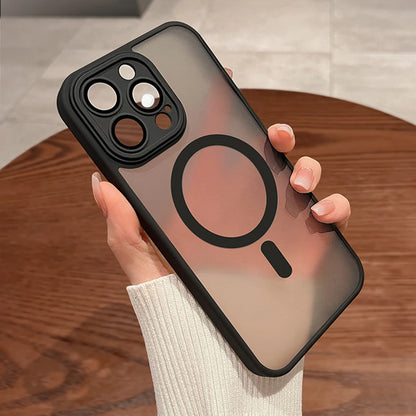 Magnetic Luxury Matte Translucent Armor Shockproof