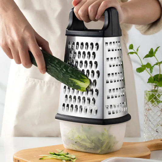 Four-side Box Grater Vegetable Slicer Tower-shaped