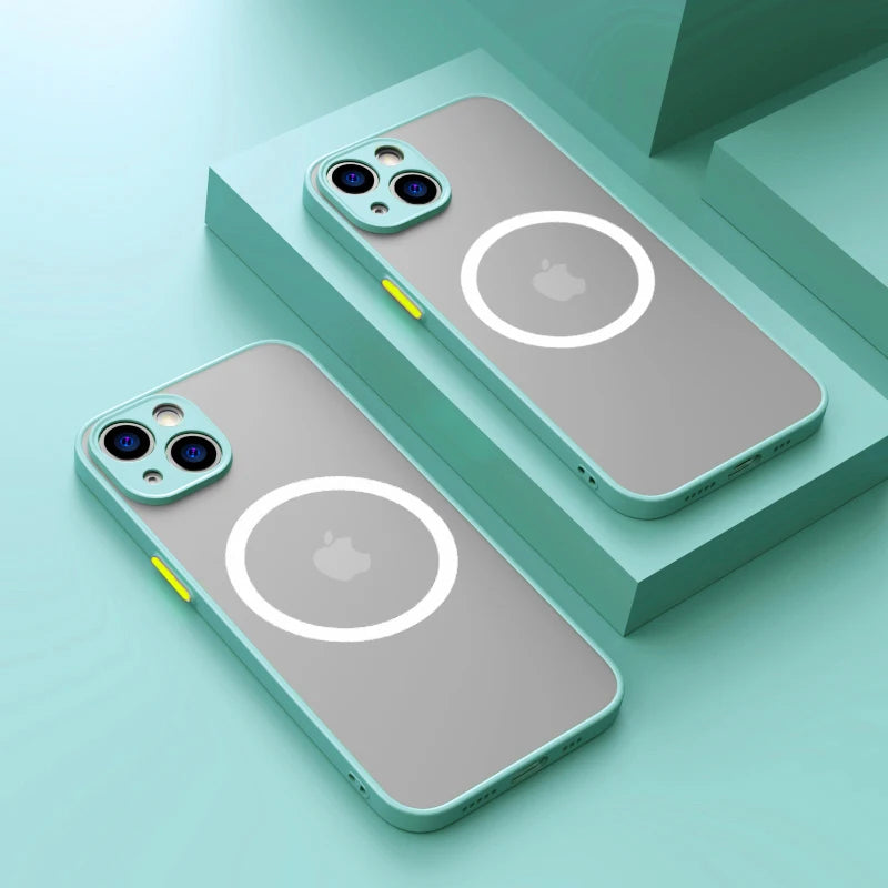 Luxury Matte Armor Magnetic For Magsafe Wireless Charge