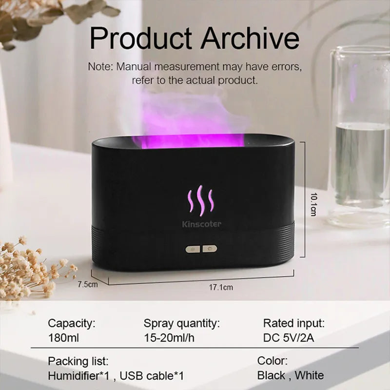 Essential Oil Flame Lamp Air Aroma Diffuser