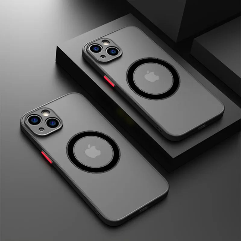 Luxury Matte Armor Magnetic For Magsafe Wireless Charge