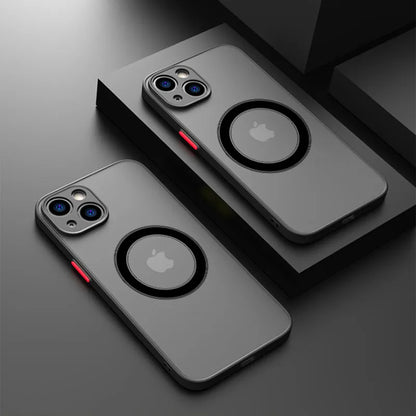 Luxury Matte Armor Magnetic For Magsafe Wireless Charge
