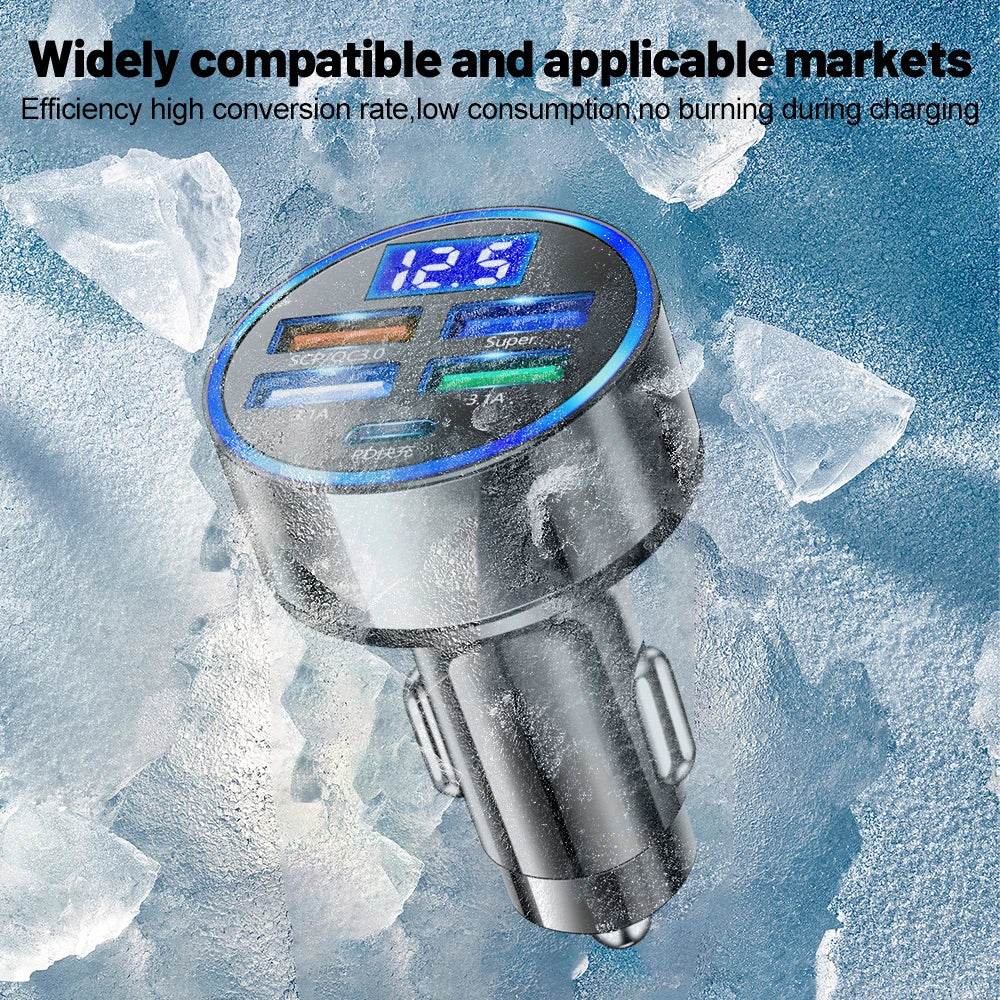 LED Display Voltmeter Car Charger for Cigarette