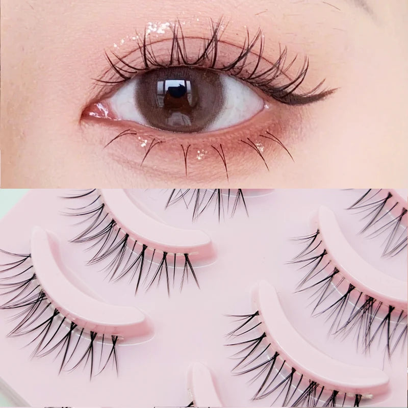 DINGSEN Fake Eyelash Anime Lashes 5 Pairs Little Devil Eyelashes