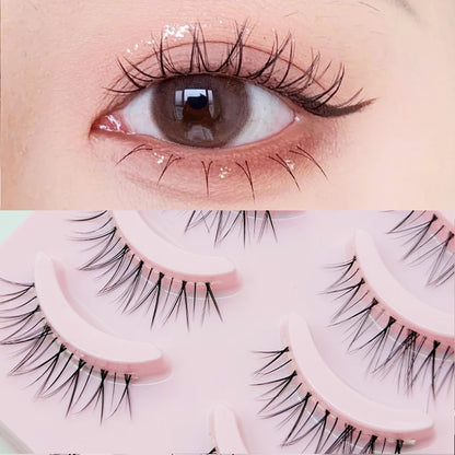 DINGSEN Fake Eyelash Anime Lashes 5 Pairs Little Devil Eyelashes