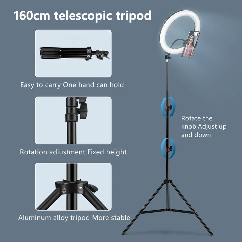 Selfie Ring Light with Optional Tripod, Photography