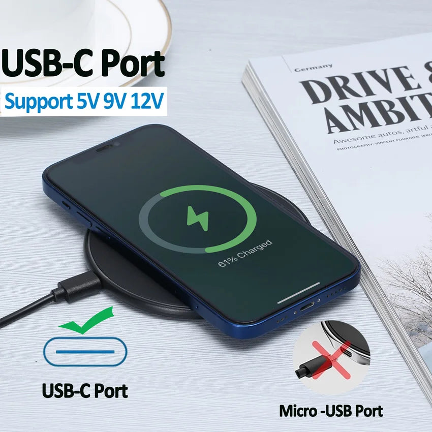 60W Fast Wireless Charger Pad for iPhone