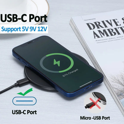 60W Fast Wireless Charger Pad for iPhone