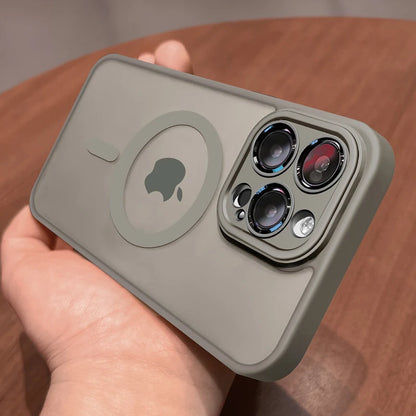 Magnetic Luxury Matte Translucent Armor Shockproof