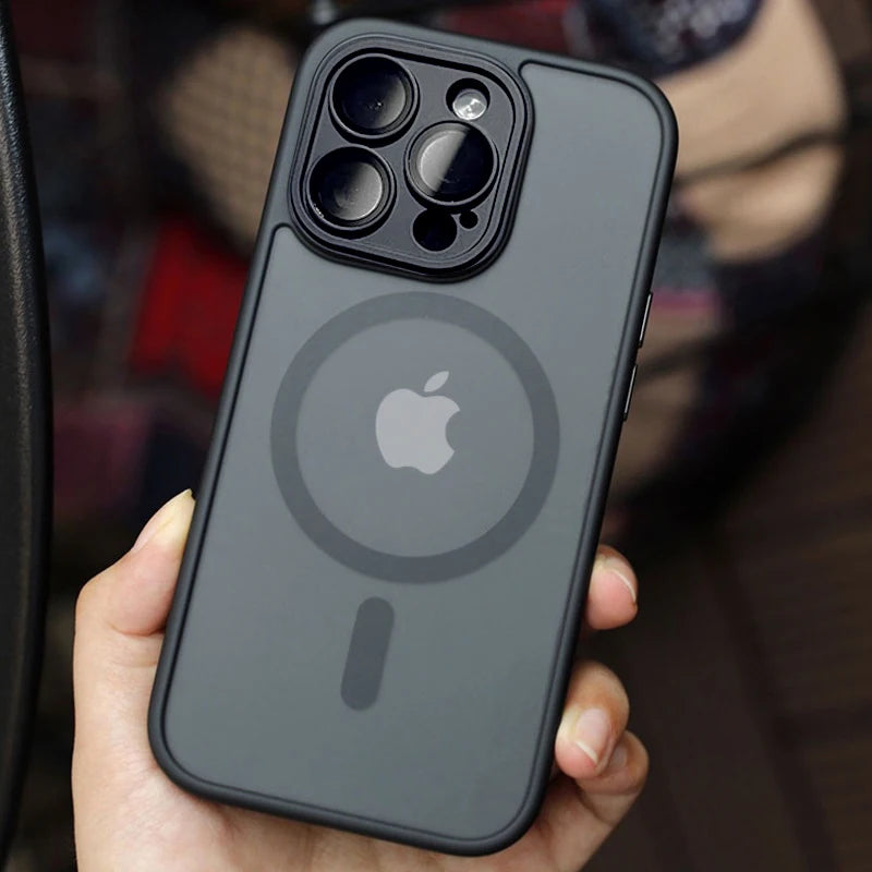 Magnetic Luxury Matte Translucent Armor Shockproof