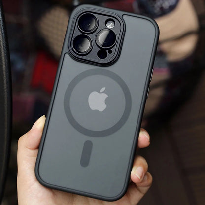 Magnetic Luxury Matte Translucent Armor Shockproof