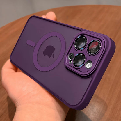 Magnetic Luxury Matte Translucent Armor Shockproof