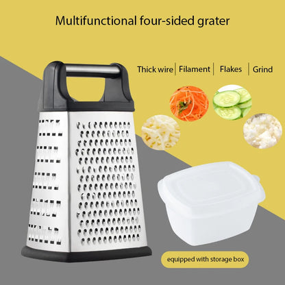 Four-side Box Grater Vegetable Slicer Tower-shaped