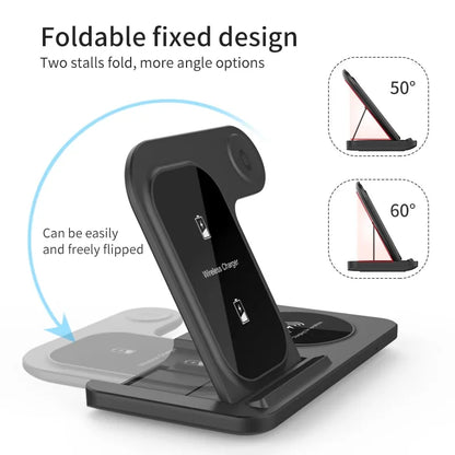 3 in 1 Wireless Charger Stand Pad For iPhone